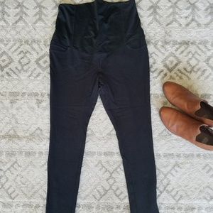 Isabel Maternity full belly ponte pants- Medium